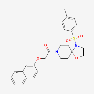 4-[(4-Methylphenyl)sulfonyl]-8-[(2-naphthyloxy)acetyl]-1-oxa-4,8-diazaspiro[4.5]decane