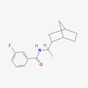 molecular formula C16H20FNO B329815 N-(1-bicyclo[2.2.1]hept-2-ylethyl)-3-fluorobenzamide 