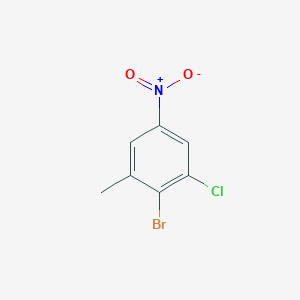 molecular formula C7H5BrClNO2 B3298169 2-Bromo-1-chloro-3-methyl-5-nitrobenzene CAS No. 89642-17-1