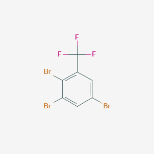 molecular formula C7H2Br3F3 B3298173 1,2,5-Tribromo-3-(trifluoromethyl)benzene CAS No. 89642-34-2