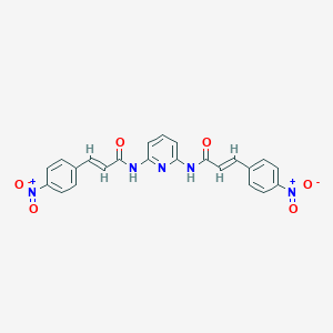 molecular formula C23H17N5O6 B329818 3-{4-nitrophenyl}-N-{6-[(3-{4-nitrophenyl}acryloyl)amino]-2-pyridinyl}acrylamide 