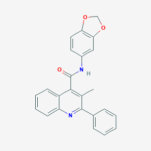 molecular formula C24H18N2O3 B329820 N-(1,3-benzodioxol-5-yl)-3-methyl-2-phenylquinoline-4-carboxamide 