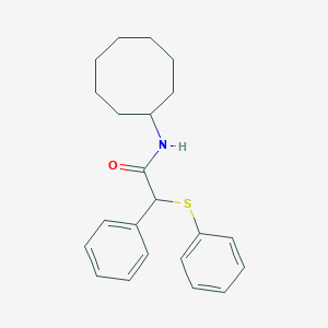 molecular formula C22H27NOS B329821 N-cyclooctyl-2-phenyl-2-(phenylsulfanyl)acetamide 