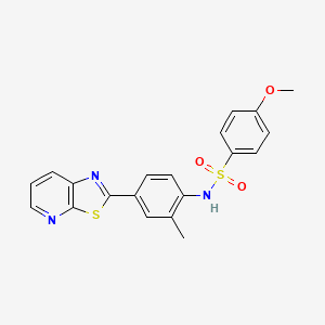 4-methoxy-N-(2-methyl-4-(thiazolo[5,4-b]pyridin-2-yl)phenyl)benzenesulfonamide