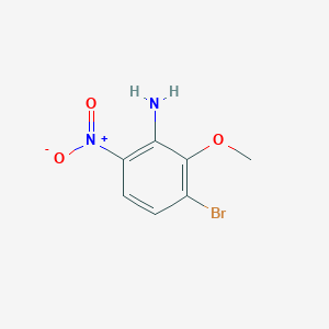 molecular formula C7H7BrN2O3 B3298232 3-Bromo-2-methoxy-6-nitro-aniline CAS No. 89677-51-0