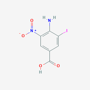 molecular formula C7H5IN2O4 B3298237 4-Amino-3-iodo-5-nitrobenzoic acid CAS No. 89677-77-0