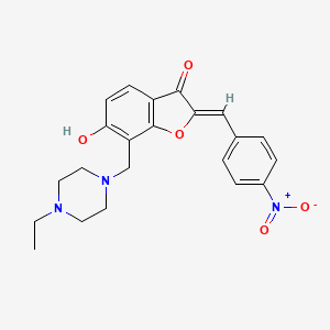 (Z)-7-((4-ethylpiperazin-1-yl)methyl)-6-hydroxy-2-(4-nitrobenzylidene)benzofuran-3(2H)-one