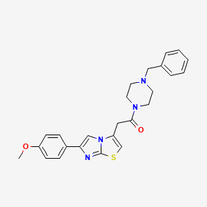 1-(4-Benzylpiperazin-1-yl)-2-(6-(4-methoxyphenyl)imidazo[2,1-b]thiazol-3-yl)ethanone