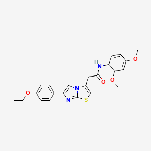molecular formula C23H23N3O4S B3298365 N-(2,4-dimethoxyphenyl)-2-(6-(4-ethoxyphenyl)imidazo[2,1-b]thiazol-3-yl)acetamide CAS No. 897461-86-8