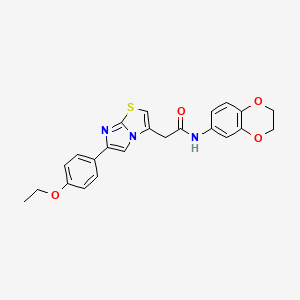 N-(2,3-dihydrobenzo[b][1,4]dioxin-6-yl)-2-(6-(4-ethoxyphenyl)imidazo[2,1-b]thiazol-3-yl)acetamide