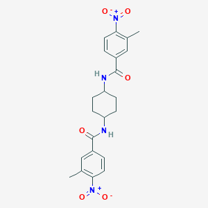 molecular formula C22H24N4O6 B329838 4-nitro-N-[4-({4-nitro-3-methylbenzoyl}amino)cyclohexyl]-3-methylbenzamide 