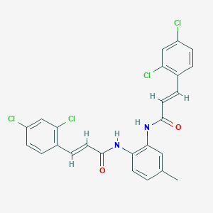 molecular formula C25H18Cl4N2O2 B329839 3-(2,4-dichlorophenyl)-N-(2-{[3-(2,4-dichlorophenyl)acryloyl]amino}-4-methylphenyl)acrylamide 