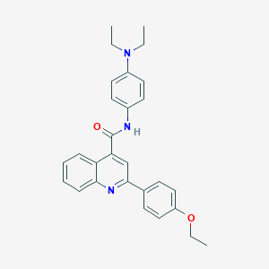 molecular formula C28H29N3O2 B329841 N-[4-(diethylamino)phenyl]-2-(4-ethoxyphenyl)quinoline-4-carboxamide 