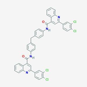 molecular formula C45H28Cl4N4O2 B329843 2-(3,4-dichlorophenyl)-N-{4-[4-({[2-(3,4-dichlorophenyl)-4-quinolinyl]carbonyl}amino)benzyl]phenyl}-4-quinolinecarboxamide 