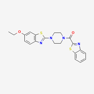 molecular formula C21H20N4O2S2 B3298433 Benzo[d]thiazol-2-yl(4-(6-ethoxybenzo[d]thiazol-2-yl)piperazin-1-yl)methanone CAS No. 897470-13-2