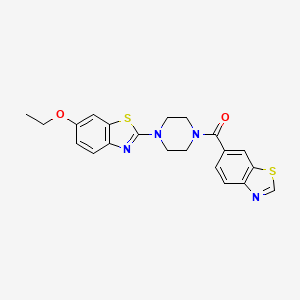 molecular formula C21H20N4O2S2 B3298441 Benzo[d]thiazol-6-yl(4-(6-ethoxybenzo[d]thiazol-2-yl)piperazin-1-yl)methanone CAS No. 897470-26-7