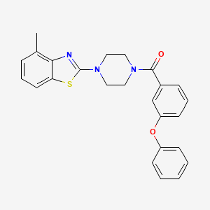 molecular formula C25H23N3O2S B3298459 4-Methyl-2-[4-(3-phenoxybenzoyl)piperazin-1-yl]-1,3-benzothiazole CAS No. 897475-12-6