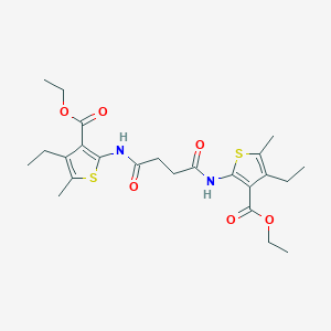 Ethyl 2-[(4-{[3-(ethoxycarbonyl)-4-ethyl-5-methyl-2-thienyl]amino}-4-oxobutanoyl)amino]-4-ethyl-5-methyl-3-thiophenecarboxylate