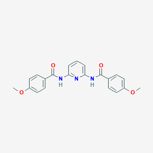 molecular formula C21H19N3O4 B329847 4-methoxy-N-{6-[(4-methoxybenzoyl)amino]-2-pyridinyl}benzamide 