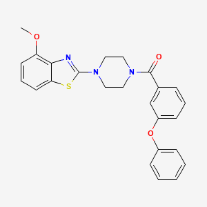 molecular formula C25H23N3O3S B3298473 4-Methoxy-2-[4-(3-phenoxybenzoyl)piperazin-1-yl]-1,3-benzothiazole CAS No. 897477-38-2