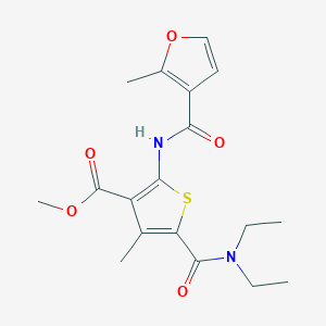molecular formula C18H22N2O5S B329848 Methyl 5-(diethylcarbamoyl)-4-methyl-2-{[(2-methylfuran-3-yl)carbonyl]amino}thiophene-3-carboxylate 