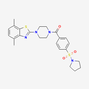 (4-(4,7-Dimethylbenzo[d]thiazol-2-yl)piperazin-1-yl)(4-(pyrrolidin-1-ylsulfonyl)phenyl)methanone