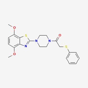 4,7-Dimethoxy-2-{4-[(phenylthio)acetyl]piperazin-1-yl}-1,3-benzothiazole