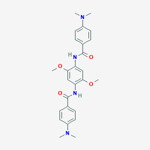 molecular formula C26H30N4O4 B329855 4-(dimethylamino)-N-(4-{[4-(dimethylamino)benzoyl]amino}-2,5-dimethoxyphenyl)benzamide 
