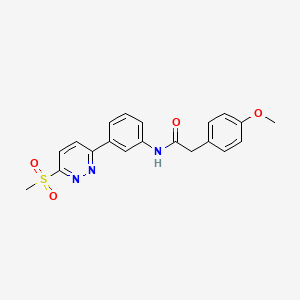 2-(4-methoxyphenyl)-N-(3-(6-(methylsulfonyl)pyridazin-3-yl)phenyl)acetamide