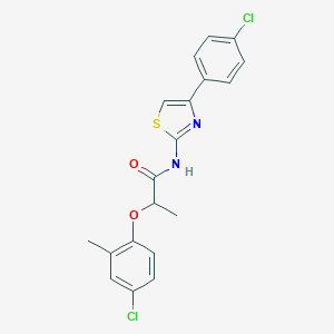 2-(4-chloro-2-methylphenoxy)-N-[4-(4-chlorophenyl)-1,3-thiazol-2-yl]propanamide