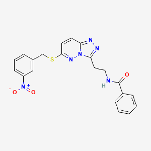 N-(2-(6-((3-nitrobenzyl)thio)-[1,2,4]triazolo[4,3-b]pyridazin-3-yl)ethyl)benzamide