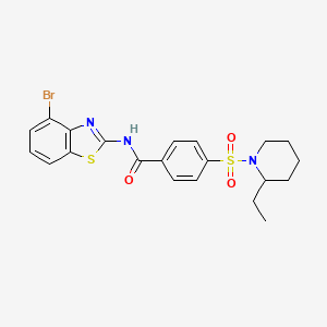 molecular formula C21H22BrN3O3S2 B3298600 N-(4-bromobenzo[d]thiazol-2-yl)-4-((2-ethylpiperidin-1-yl)sulfonyl)benzamide CAS No. 897620-54-1
