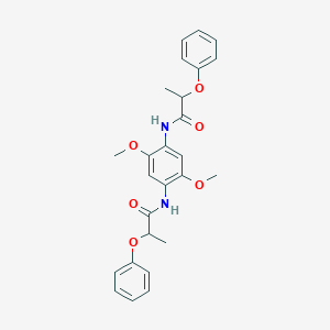 molecular formula C26H28N2O6 B329861 N-{2,5-dimethoxy-4-[(2-phenoxypropanoyl)amino]phenyl}-2-phenoxypropanamide 