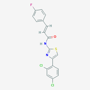 N-[4-(2,4-dichlorophenyl)-1,3-thiazol-2-yl]-3-(4-fluorophenyl)acrylamide