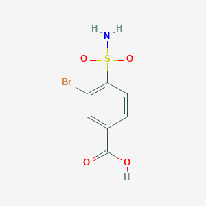 molecular formula C7H6BrNO4S B3298680 3-溴-4-磺酰基苯甲酸 CAS No. 89794-12-7