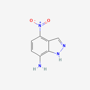 molecular formula C7H6N4O2 B3298690 4-Nitro-1H-indazol-7-amine CAS No. 89795-92-6