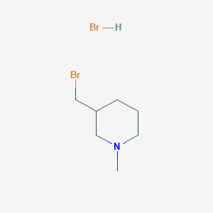 molecular formula C7H15Br2N B3298698 3-(Bromomethyl)-1-methylpiperidine hydrobromide CAS No. 89796-23-6