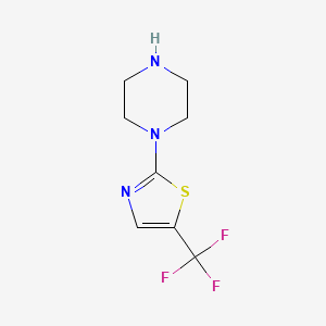 molecular formula C8H10F3N3S B3298705 2-(Piperazin-1-yl)-5-(trifluoromethyl)thiazole CAS No. 898335-69-8