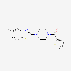 molecular formula C18H19N3OS2 B3298707 (4-(4,5-Dimethylbenzo[d]thiazol-2-yl)piperazin-1-yl)(thiophen-2-yl)methanone CAS No. 898351-21-8
