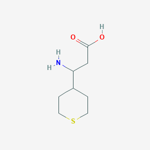 molecular formula C8H15NO2S B3298742 3-amino-3-(tetrahydro-2H-thiopyran-4-yl)propanoic acid CAS No. 898404-97-2