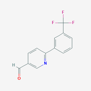 molecular formula C13H8F3NO B3298748 6-(3-Trifluoromethylphenyl)pyridine-3-carboxaldehyde CAS No. 898405-21-5