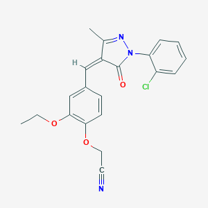 (4-{[1-(2-chlorophenyl)-3-methyl-5-oxo-1,5-dihydro-4H-pyrazol-4-ylidene]methyl}-2-ethoxyphenoxy)acetonitrile