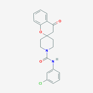 molecular formula C20H19ClN2O3 B3298752 N-(3-chlorophenyl)-4-oxospiro[3H-chromene-2,4'-piperidine]-1'-carboxamide CAS No. 898405-72-6
