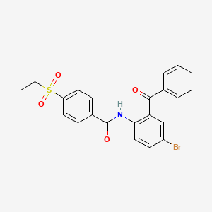 B3298758 N-(2-benzoyl-4-bromophenyl)-4-(ethanesulfonyl)benzamide CAS No. 898406-00-3