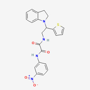 molecular formula C22H20N4O4S B3298764 N1-(2-(indolin-1-yl)-2-(thiophen-2-yl)ethyl)-N2-(3-nitrophenyl)oxalamide CAS No. 898407-77-7