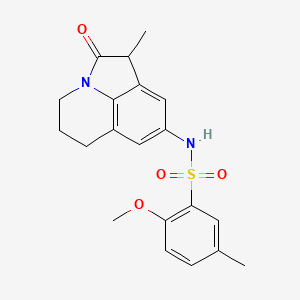 molecular formula C20H22N2O4S B3298782 2-methoxy-5-methyl-N-{3-methyl-2-oxo-1-azatricyclo[6.3.1.0^{4,12}]dodeca-4,6,8(12)-trien-6-yl}benzene-1-sulfonamide CAS No. 898411-13-7