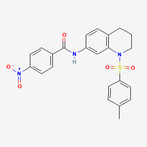 4-nitro-N-(1-tosyl-1,2,3,4-tetrahydroquinolin-7-yl)benzamide