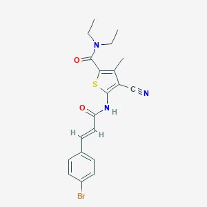 5-{[3-(4-bromophenyl)acryloyl]amino}-4-cyano-N,N-diethyl-3-methyl-2-thiophenecarboxamide