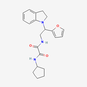 N1-cyclopentyl-N2-(2-(furan-2-yl)-2-(indolin-1-yl)ethyl)oxalamide