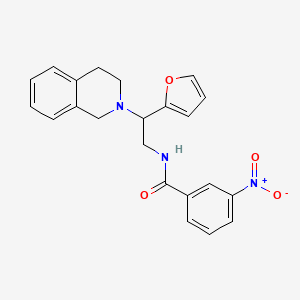 N-(2-(3,4-dihydroisoquinolin-2(1H)-yl)-2-(furan-2-yl)ethyl)-3-nitrobenzamide